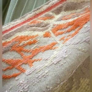 Rare Handmade textured textile Large safari African Lion Tapestry Art  40x24”